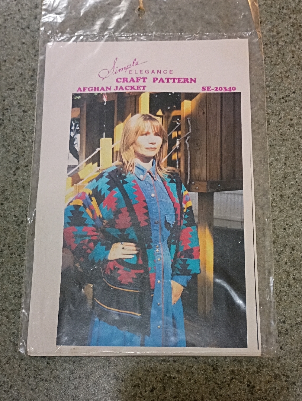 Simple elegance Afghan Jacket Craft Patter New